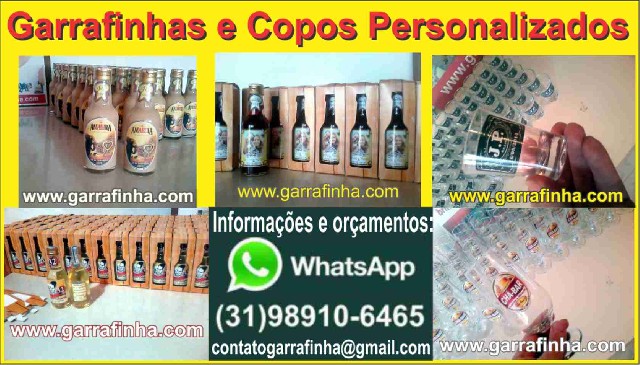 Foto 1 - Mini vinho garrafinha personalizada